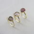 14CT GOLDEN RING WITH LIHT COLORED SPINEL SIZE 16.5